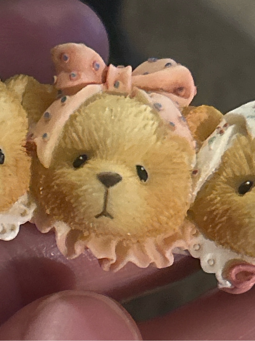 Vintage Cherished Teddies Teddy Bear Faces Brooch Pin Priscilla Hillman  1996 - Picture 6 of 9